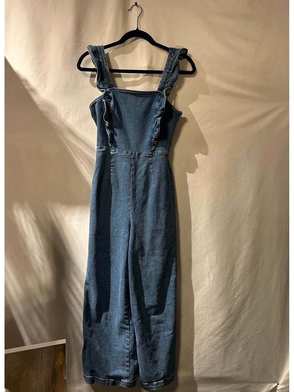 BDG Ruffle Denim Jumpsuit S